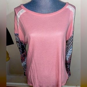 Flowy Pink Boho Blouse
